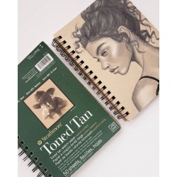 Strathmore A4 Pad Toned Tan ( 22.9X30.5 CM x 50 sheets) 118 g/m2 Tan paper color 400 Series Heavyweight Drawing (9*12 IN)